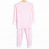 Ribbon Rows Bamboo Pajama Set, Pink