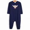 Highland Hills Applique Romper, Navy