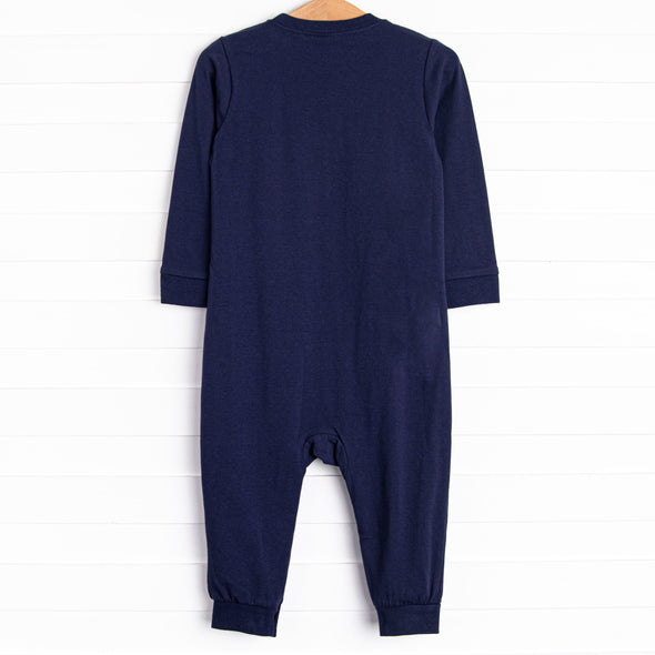 Highland Hills Applique Romper, Navy