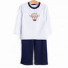 Highland Hills Applique Pant Set, Navy