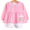 Mare-Go-Round Applique Bloomer Set, Pink