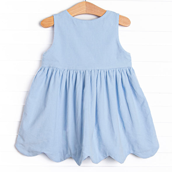 Elizabeth Dress, Blue Corduroy