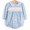 Growing Fonder Smocked Bubble, Blue