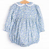 Growing Fonder Smocked Bubble, Blue