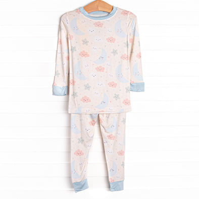 Goodnight Moon Bamboo Pajama Set, Blue