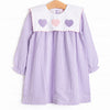 Heart's Desire Embroidered Dress, Purple