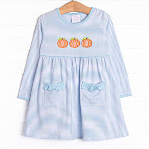 In the Patch Applique Pocket Dress, Blue