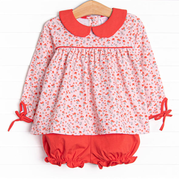 Rosie Red Buds Bloomer Set, Red