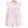 Romance and Ribbons Applique Dress, Pink