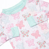 Butterfly Buzz Bamboo Pajama Set, Aqua