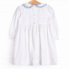 Growing Fonder Smocked Dress, White