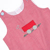 Little Red Wagon Applique Jon Jon, Red