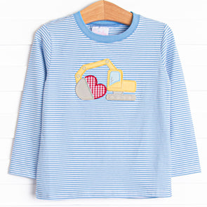 Scoop of Love Applique Top, Blue