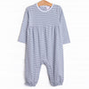 Charles Romper, Slate Blue Stripe