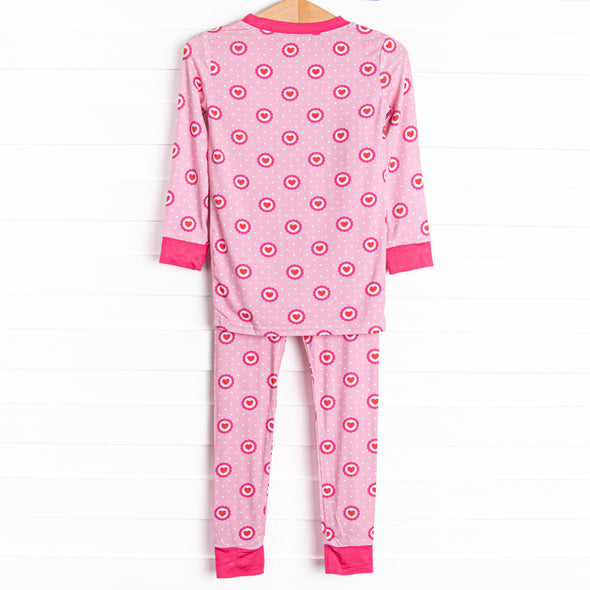 Stuck on You Bamboo Pajama Set, Pink