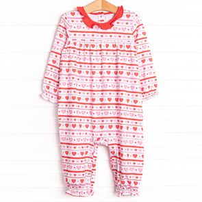 Dearest Decorations Romper, Red