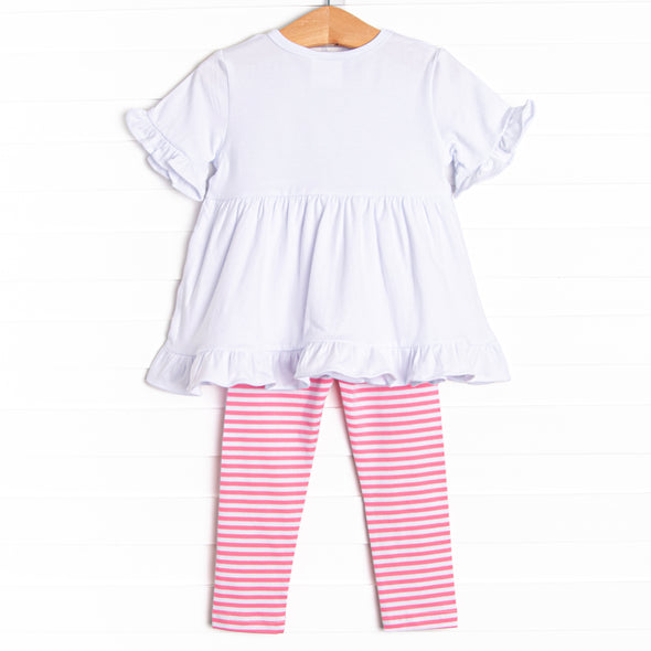 Egg-cellent Easter Applique Legging Set, Pink