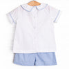 Sweet Spring Smocked Short Set, Blue