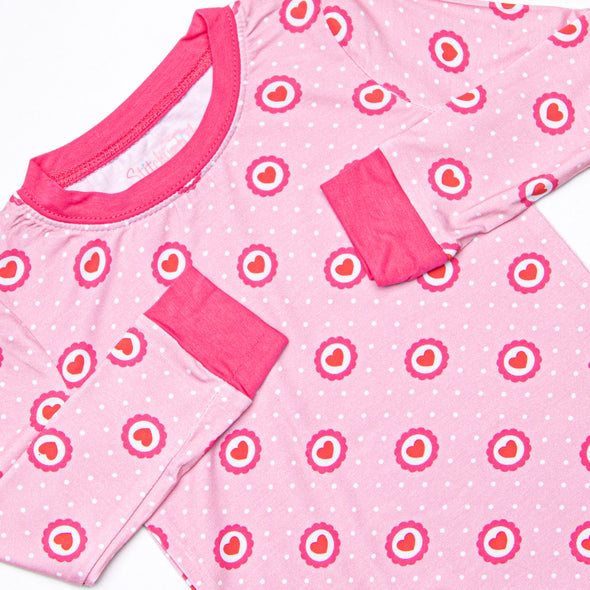 Stuck on You Bamboo Pajama Set, Pink