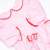 Secret Admirer Smocked Romper, Pink