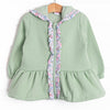 Francesca Florals Zip-Up Jacket, Green