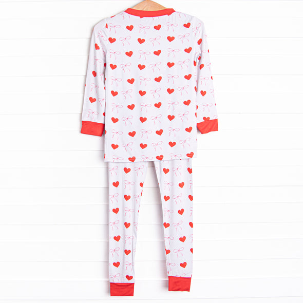 You're All Mine Bamboo Pajama Set, Red