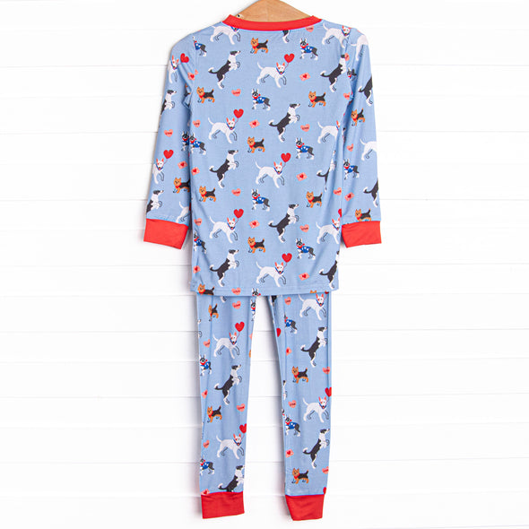 Pal-entine Park Day Bamboo Pajama Set, Blue