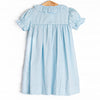 Bud and Bloom Smocked Dress, Blue