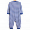 Firehouse Hero Applique Romper, Royal Blue Stripe