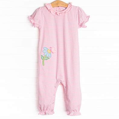 Taste of Spring Applique Romper, Pink