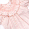 Powder Pink Petals Smocked Romper, Pink