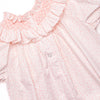 Powder Pink Petals Smocked Romper, Pink