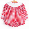 Romance and Ribbons Smocked Bubble, Red