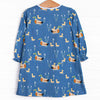 Ducks in a Row Pocket Dress, Blue