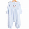 Farm Animal Favorites Applique Romper, Blue