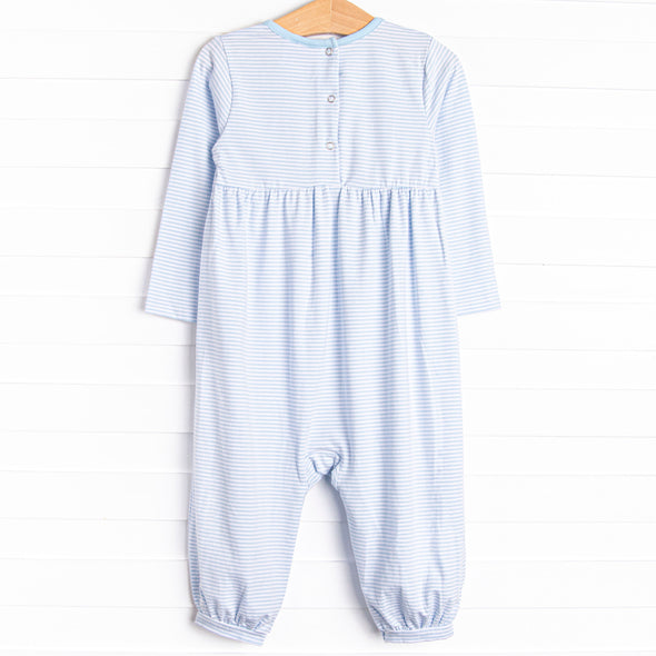 Farm Animal Favorites Applique Romper, Blue