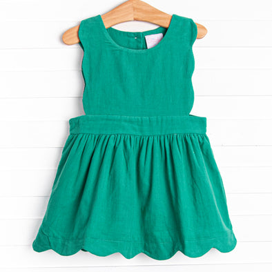 Daphne Dress, Green Corduroy