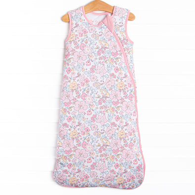 Sunset Florals Bamboo Sleep Bag, Pink