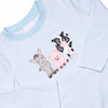 Farm Animal Favorites Applique Top, Blue