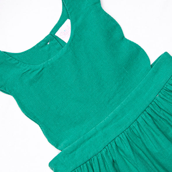 Daphne Dress, Green Corduroy