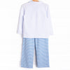 Levi Pant Set, Medium Blue Stripe