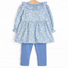 Primrose Proper Smocked Legging Set, Blue