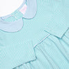 Elliot Long Sleeve Bubble, Blue and Mint Stripe