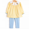 Blushing Beauty Smocked Legging Set, Yellow