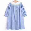 Pond Paddlers Smocked Bishop Dress, Blue