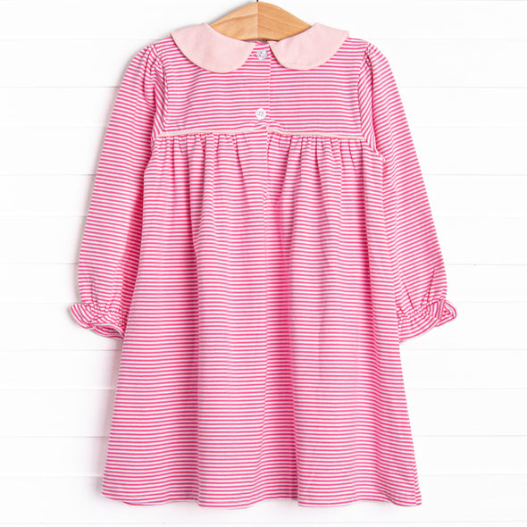 Lauren Dress, Medium Pink Stripe