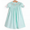 Egg-stra Special Sunday Smocked Bishop Dress, Mint