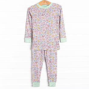 Botanical Garden Bamboo Pajama Set, Pink