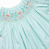 Egg-stra Special Sunday Smocked Bishop Dress, Mint