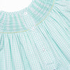 Egg-stra Special Sunday Smocked Bishop Dress, Mint